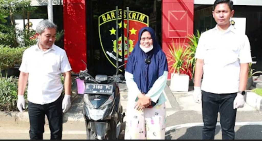 Emak-emak Senang Motor yang Dicuri Maling Kembali Lagi: Terima Kasih Polres Pelabuhan Tanjung&nbsp;Perak