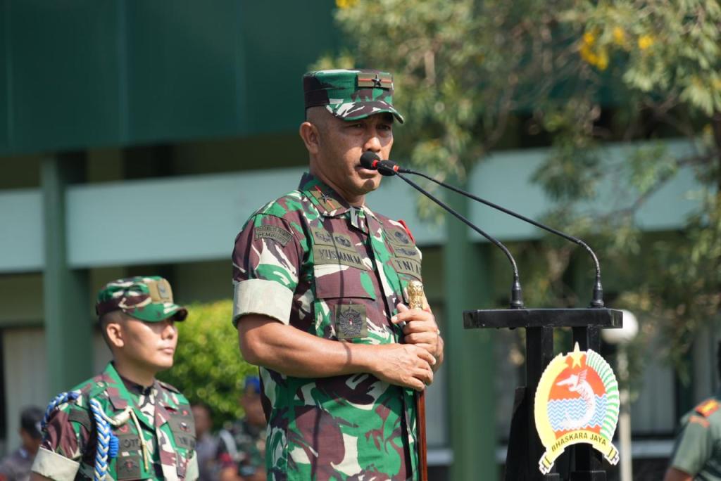 Danrem 084/Bhaskara Jaya Memimpin Apel Gelar Pasukan Pam VVIP Rencana Kunjungan Kerja Presiden RI di Wilayah&nbsp;Teritorialnya