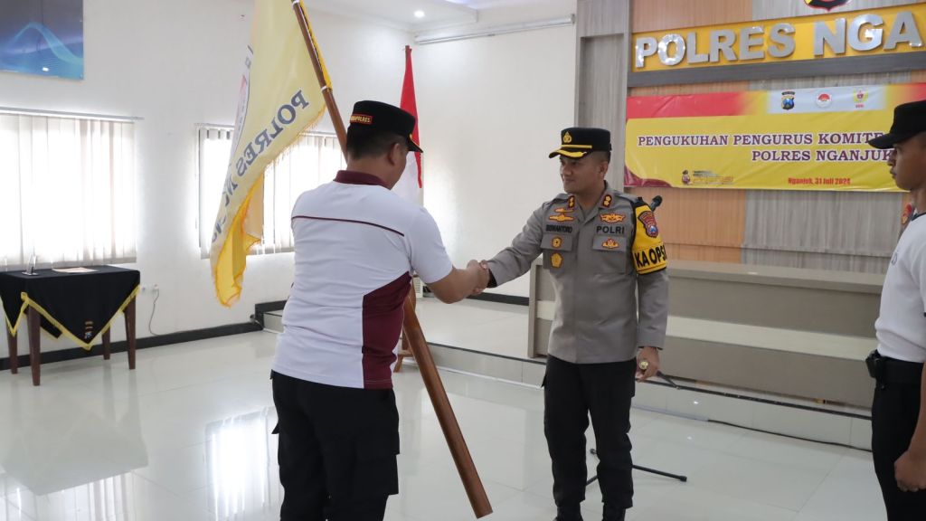 Pengukuhan Struktur Organisasi dan Susunan Pengurus Komite Olahraga Polri di Lingkungan Polres&nbsp;Nganjuk