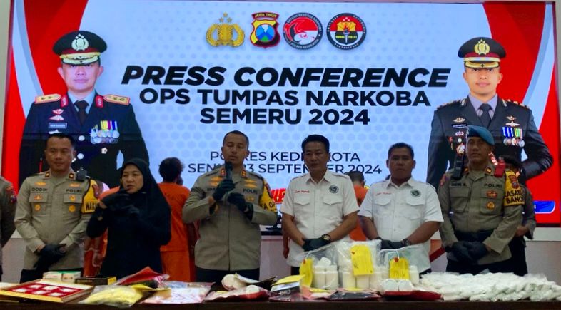 Operasi Tumpas Narkoba Semeru 2024, Kapolres Kediri Kota Berhasil Tangkap 14&nbsp;Tersangka